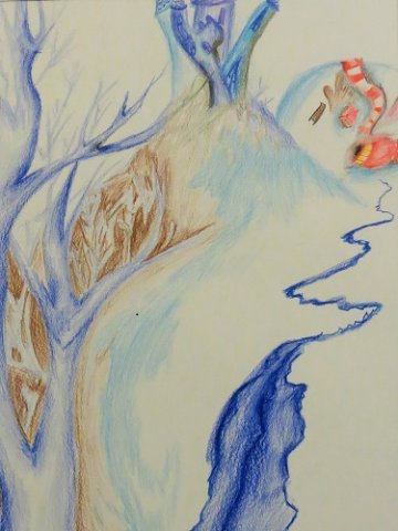 Szőke Boldizsár 4.a - Lavina (színes ceruza)