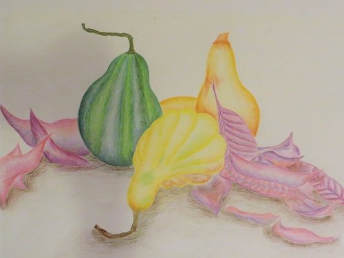 Szőke Borbála 6.a - Őszi csendélet (színes ceruza)